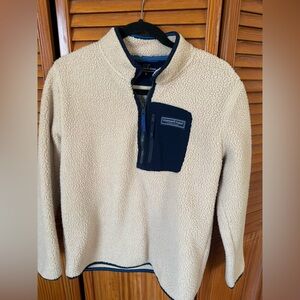 Vineyard Vines Kids  Beige Mock Neck Pullover Sweatshirts Zip Polyester